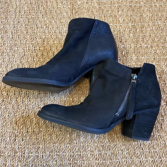 Sam Edelman Macon Black Leather Ankle Boots - Picture 3 of 9